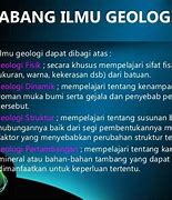 Geologi Adalah Ilmu Yang Mempelajari Tentang